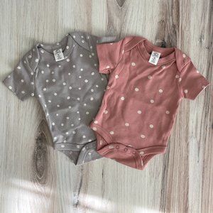 Colored Organics Short Sleeve Body Suite 2 Pack Bundle